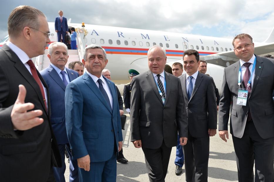 В Уфу прибыл Президент Республики Армения Серж Саргсян