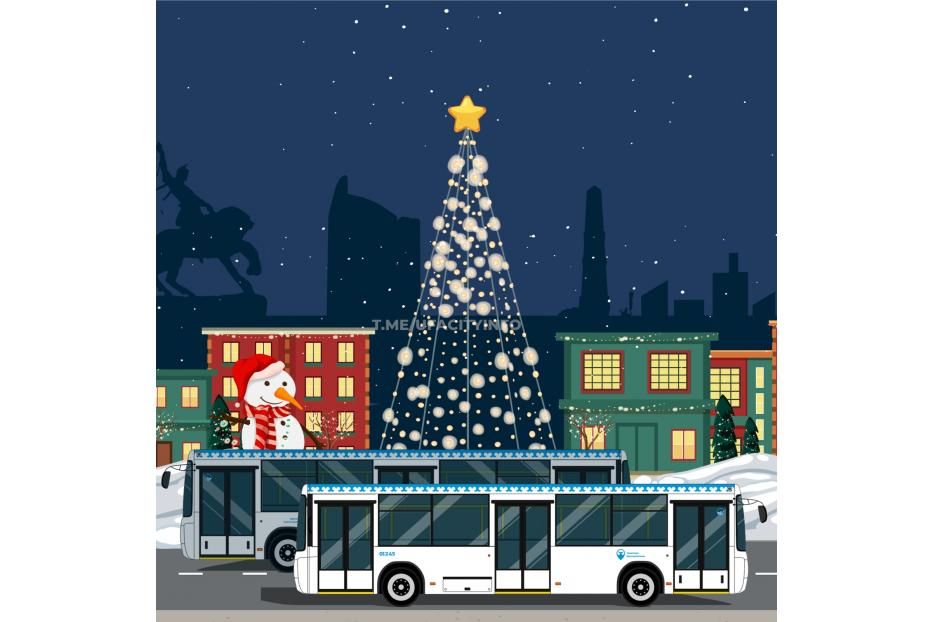 Как будет ездить общественный транспорт Уфы в новогоднюю ночь