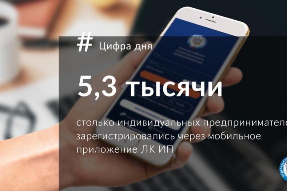 5,3 тыс. предпринимателей зарегистрировались через мобильную версию ЛК ИП