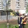 Сегодня в Калининском районе столицы продолжаются работы по уборке территории и благоустройству