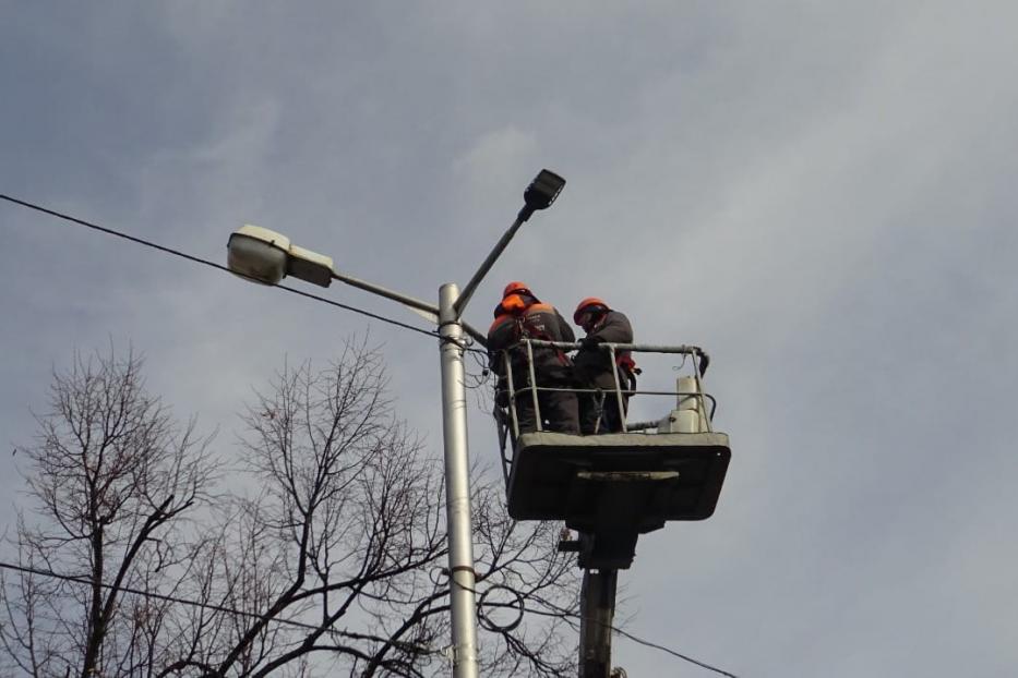 В Дёмском районе Уфы начали заменять уличные светильники на энергоэффективные