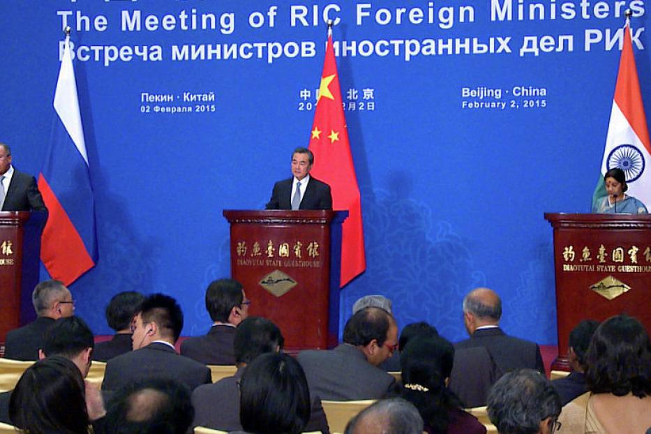 Министры иностранных дел России, Индии и Китая обсудили подготовку к саммитам ШОС и БРИКС в Уфе