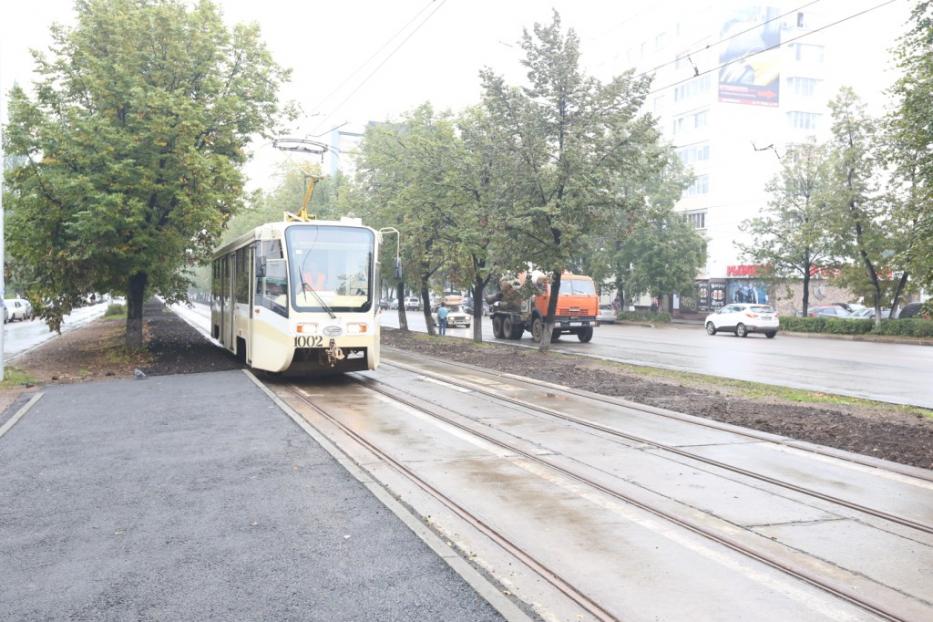 На пересечении улиц Свердлова и Гафури завершена реконструкция трамвайных путей