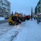 В Демском районе продолжается уборка снега с привлеченным эвакуатором