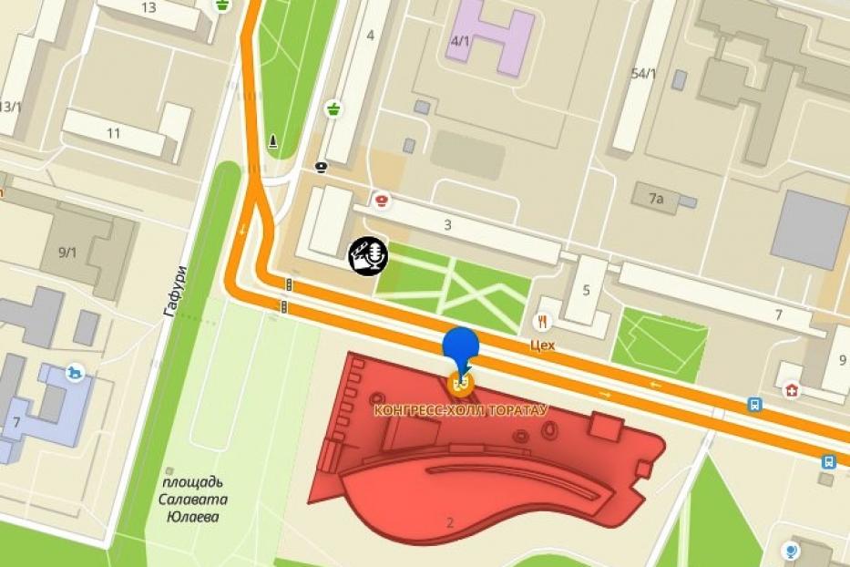 В Уфе будет временно закрыта парковка транспорта перед конгресс-холлом «Торатау»