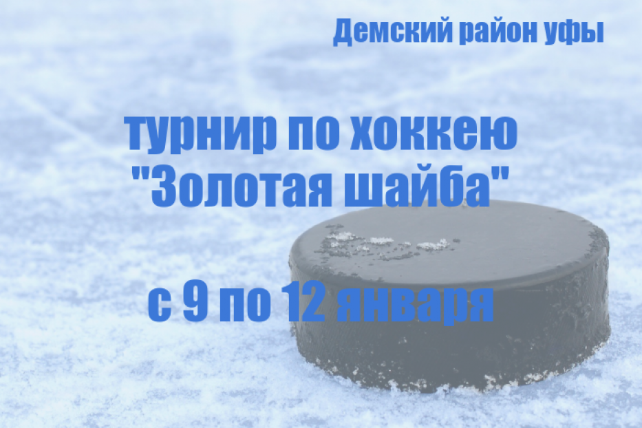 В Демском районе Уфы пройдут соревнования по хоккею «Золотая шайба-2019» 