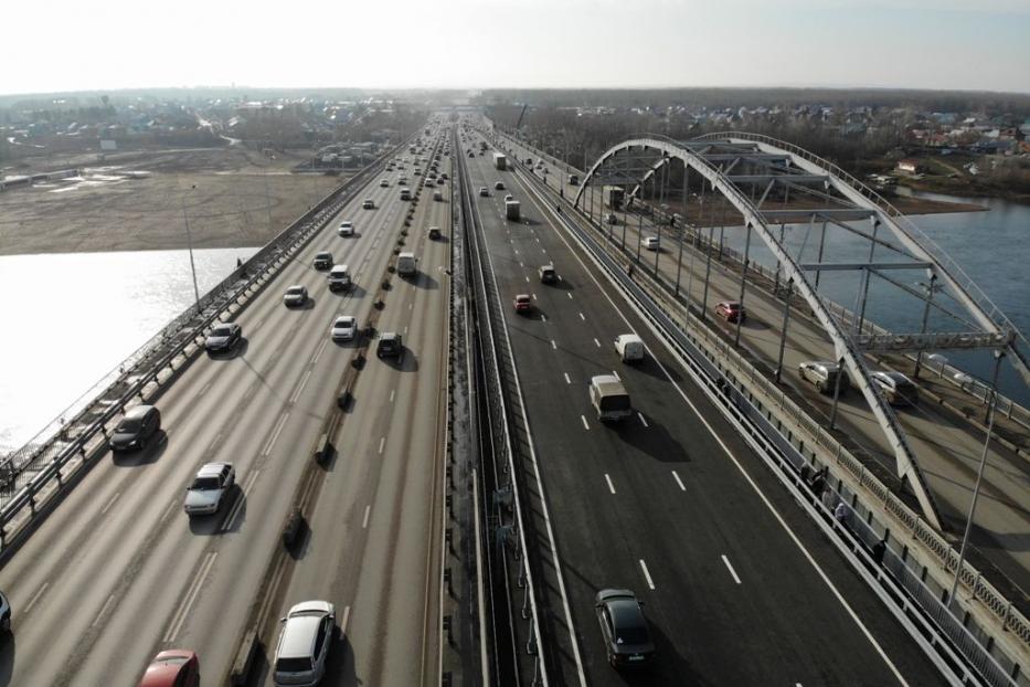 На новом мосте-вставке через реку Белую частично ограничат движение транспорта