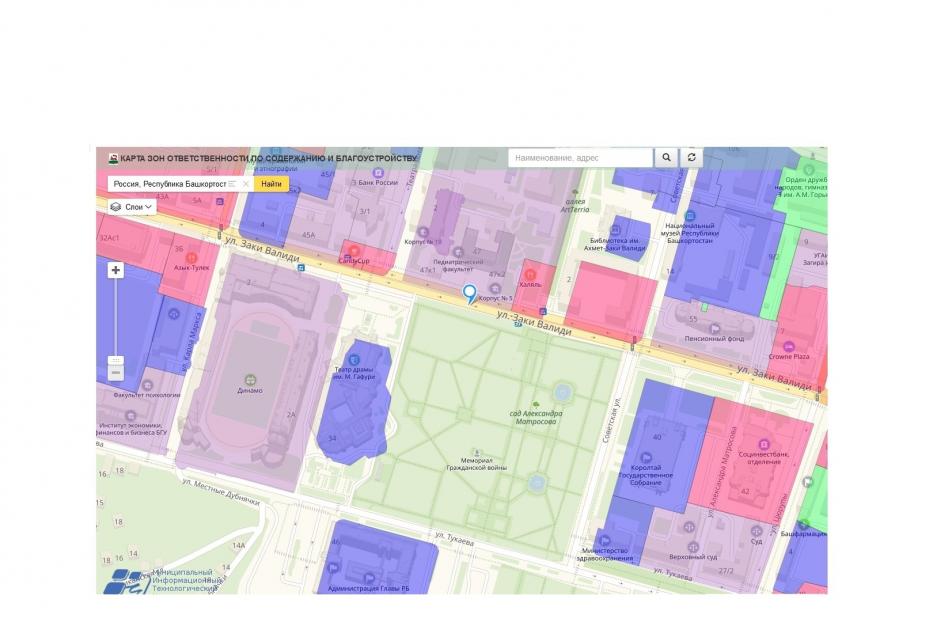 Интерактивная карта зон ответственности по содержанию и благоустройству поможет жителям