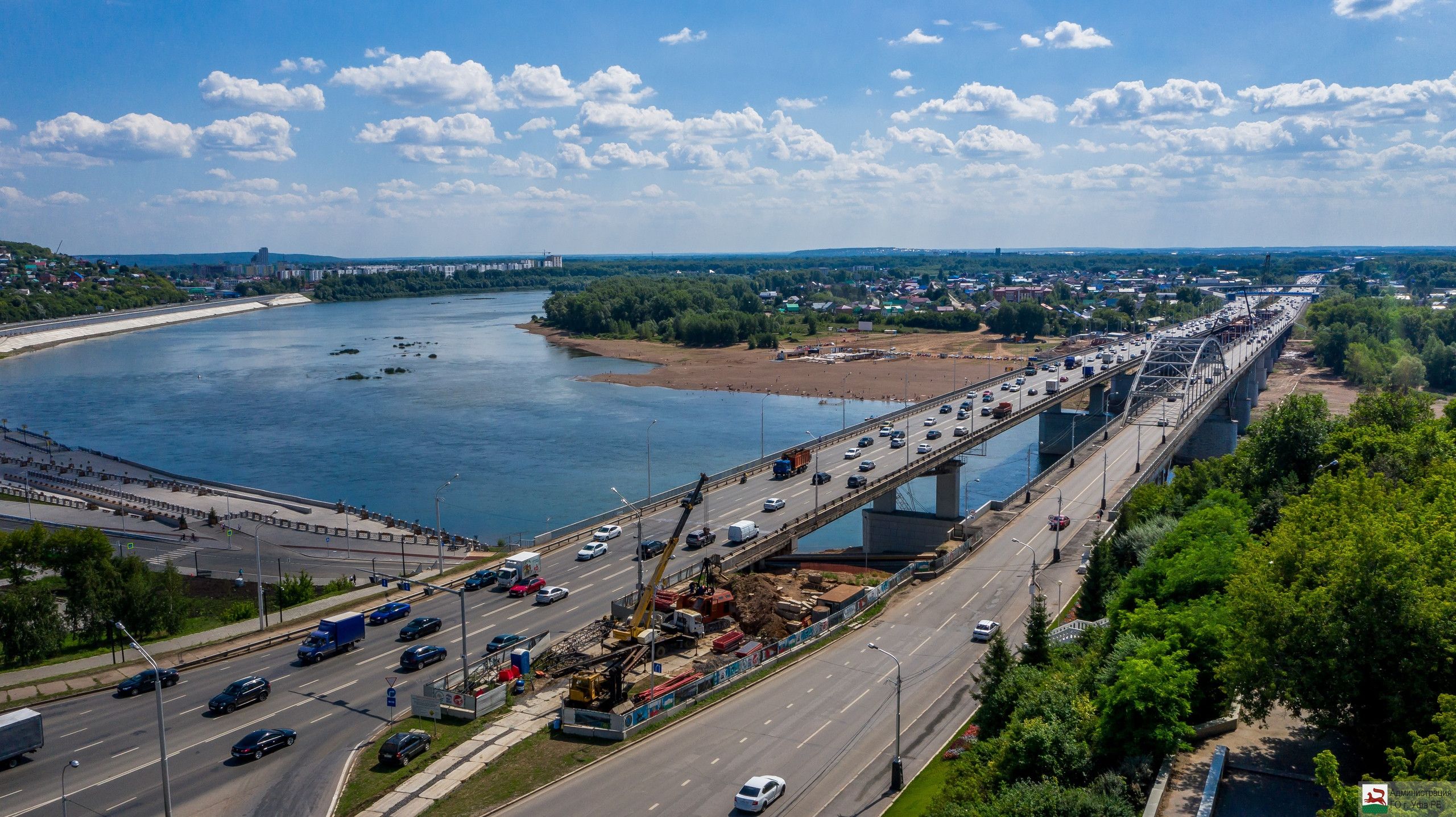 В Уфе временно будет закрыто движение автотранспорта по Бельскому мосту 