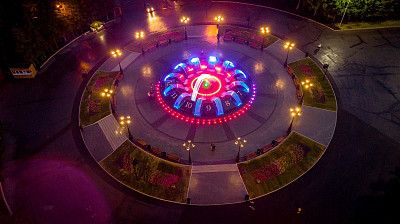 Фонтан Часы на площади В.И.Ленина в Уфе. Фото: Азамат Хусаинов, 2019